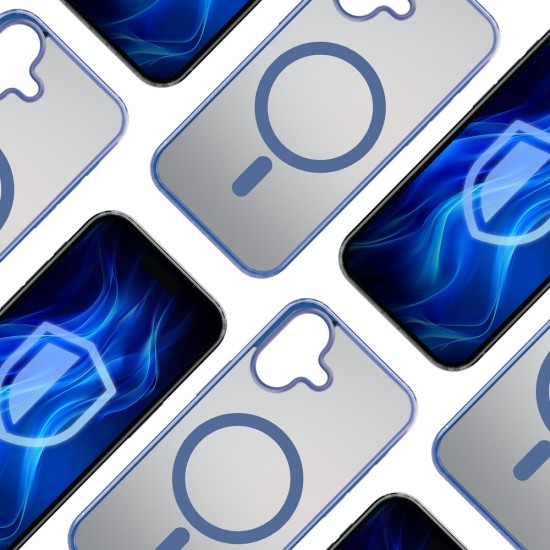 3mk Frosty MagCase Blue Case for Apple iPhone 16 - blue