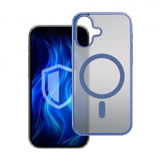 3mk Frosty MagCase Blue Case for Apple iPhone 16 - blue