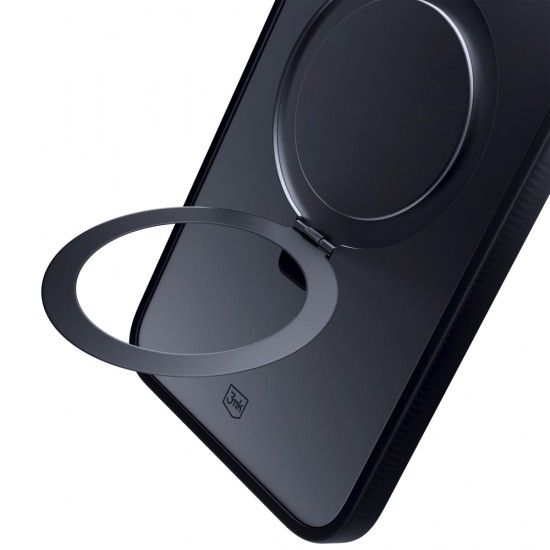 3mk Smoke Case Mag&Stand for Apple iPhone 16 pro max - black
