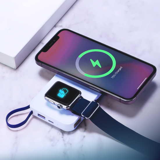 Powerbank 3mk PastelUp 10,000mAh 22.5W USB 1A1C - white