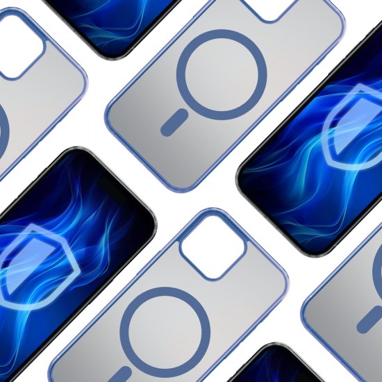 3mk Frosty MagCase Blue Case for Apple iPhone 15 - Transparent