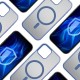 3mk Frosty MagCase Blue Case for Apple iPhone 15 - Transparent