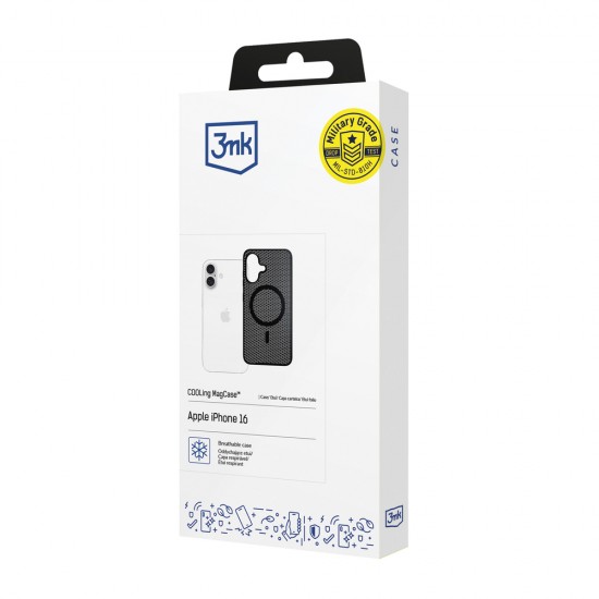 3mk COOLing MagCase for Apple iPhone 16 - black