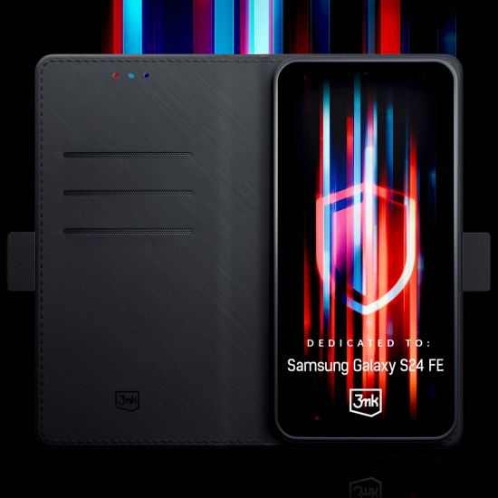 3mk Wallet Case for Samsung Galaxy S24 FE - Black