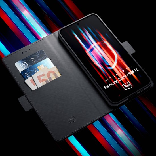 3mk Wallet Case for Samsung Galaxy S24 FE - Black