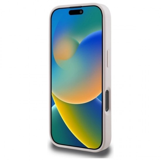 Guess 4G Ring Classic Logo MagSafe Case for iPhone 16 Pro Max - Pink