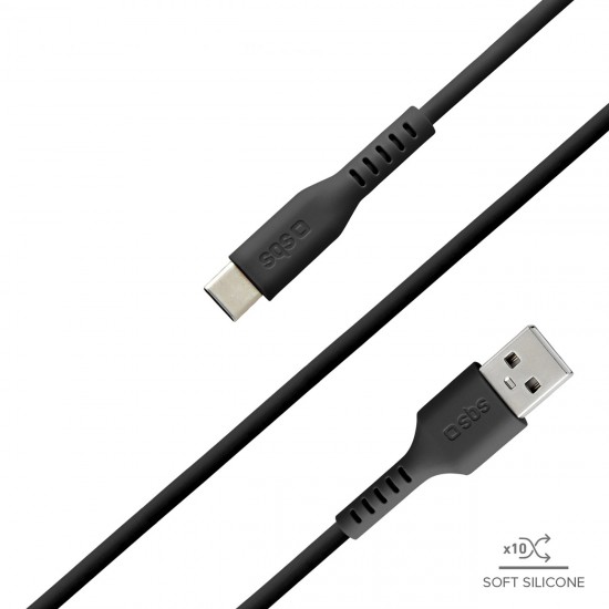 SBS TECABLEMICROC15K USB-A - USB-C Cable 1.5m - Black