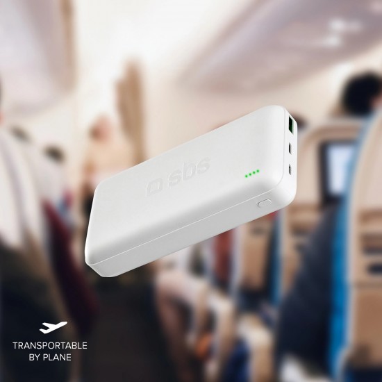 20000 mAh multi-port power bank with 20W Power Delivery technology White