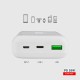 20000 mAh multi-port power bank with 20W Power Delivery technology White