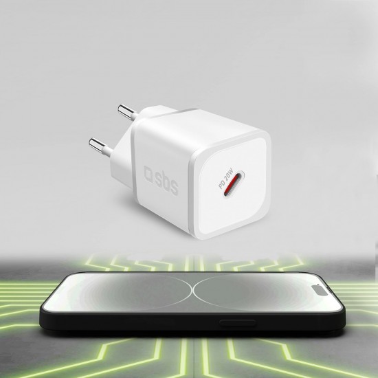 20W GaN Battery Charger - Ultra-fast charge with Power Delivery White