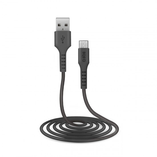 SBS TECABLEMICRO2K USB-A - Micro-USB Cable 2 m - Black