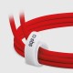 USB-C - USB-C fabric cable with cable clip, 1.5 m Red