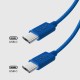 SBS TECABLETISSUETCCB USB-C - USB-C 1.5m 60W braided cable - blue