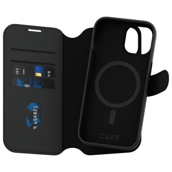 CARE by PanzerGlass Feature Tango 2in1 Wallet MagSafe Case for iPhone 15 - Black