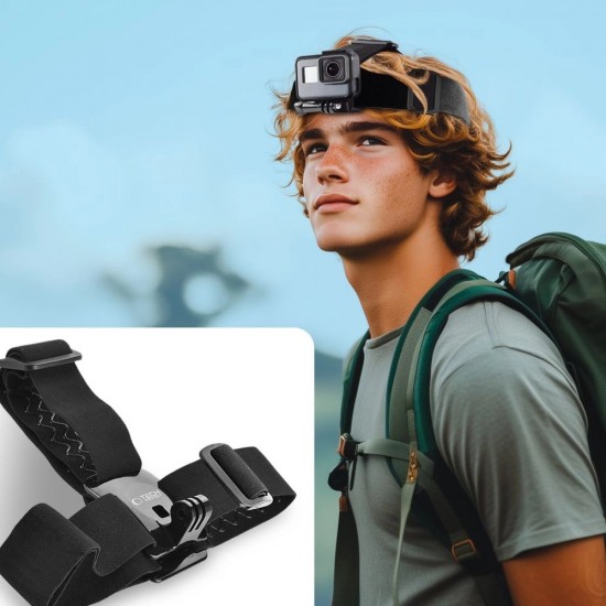 Opaska na głowę Tech-Protect GA100 Head Mount do GoPro / DJI - czarna