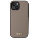 DKNY Grained Metal Logo MagSafe iPhone 15 Case - Beige