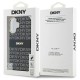 DKNY Repeat Texture Pattern With Stripe iPhone 16 Case - Black