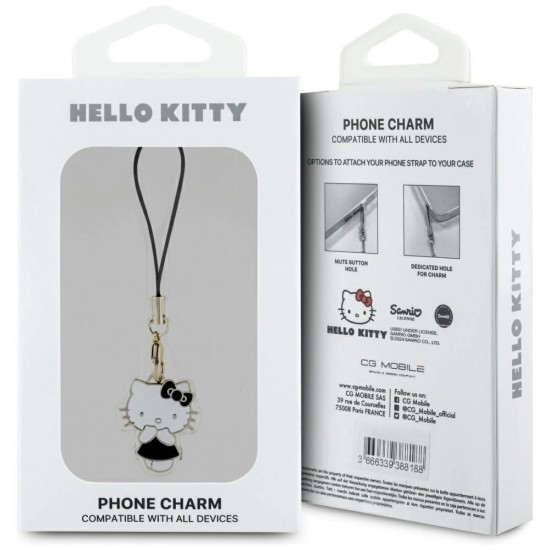 Hello Kitty Charm Kitty Cute Pendant - Black