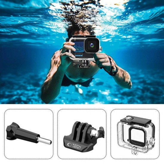 Tech-Protect GA200 Waterproof Case for GoPro Hero 9 / 10 / 11 / 12 - Transparent
