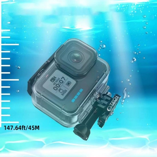 Tech-Protect GA200 Waterproof Case for GoPro Hero 9 / 10 / 11 / 12 - Transparent
