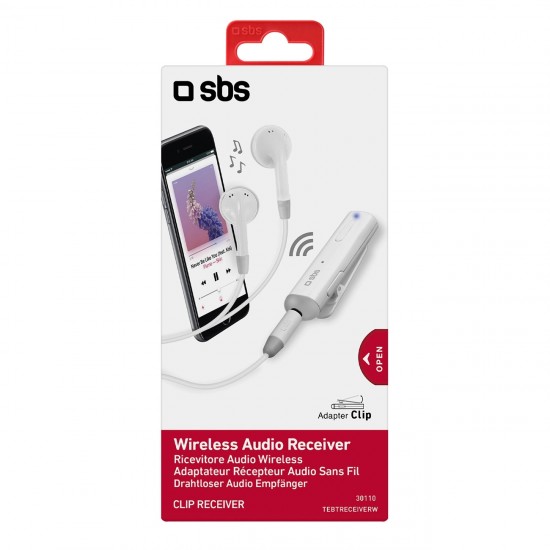 Bluetooth Adapter SBS TEBTRECEIVERW Wireless Receiver with Stereo Set - Gray