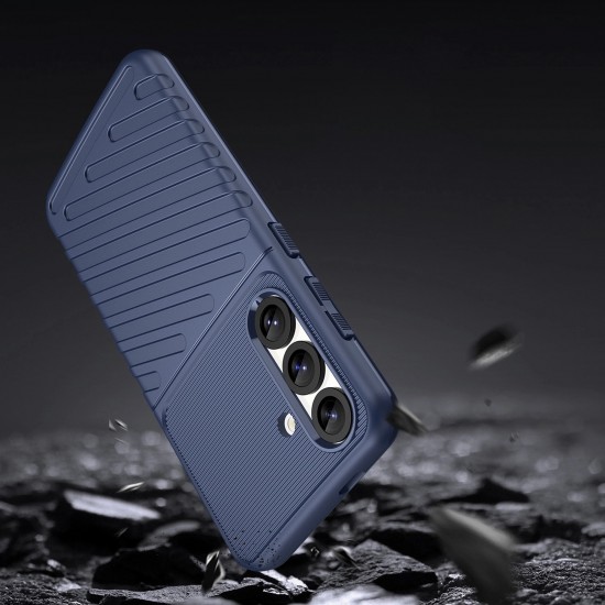 Thunder Case Samsung Galaxy S25 Silicone Armored Case - Blue