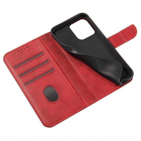 Magnet Case with Flip for Samsung Galaxy S25+ - Red
