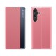 New Sleep Case for Samsung Galaxy S25+ Cover with Flip and Stand - Pink