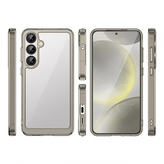 Outer Space Case with Gel Frame for Samsung Galaxy S25+ - Clear Black