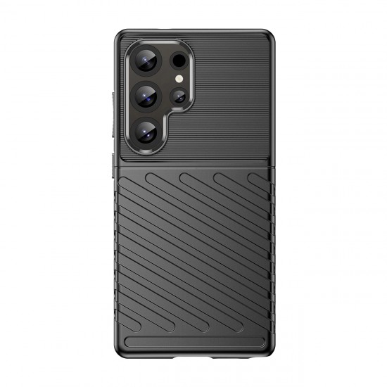 Thunder Case Samsung Galaxy S25 Ultra Silicone Armored Case - Black