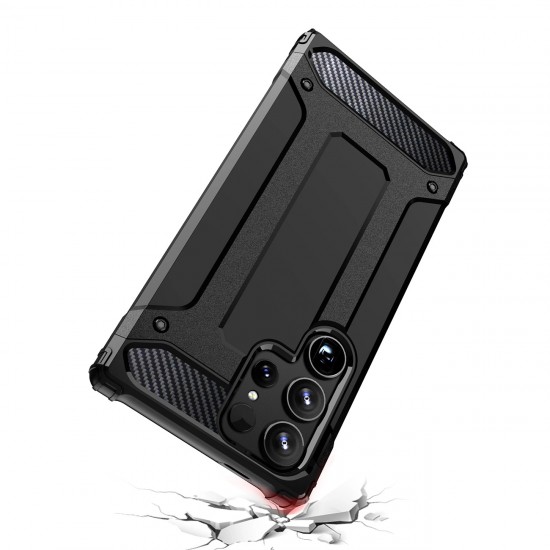 Hybrid Armor Case for Samsung Galaxy S25 Ultra Armored Hybrid Case - Black