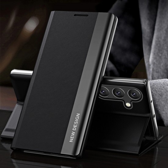 Sleep Case Pro Samsung Galaxy S24 FE Case with Flip and Stand - Black