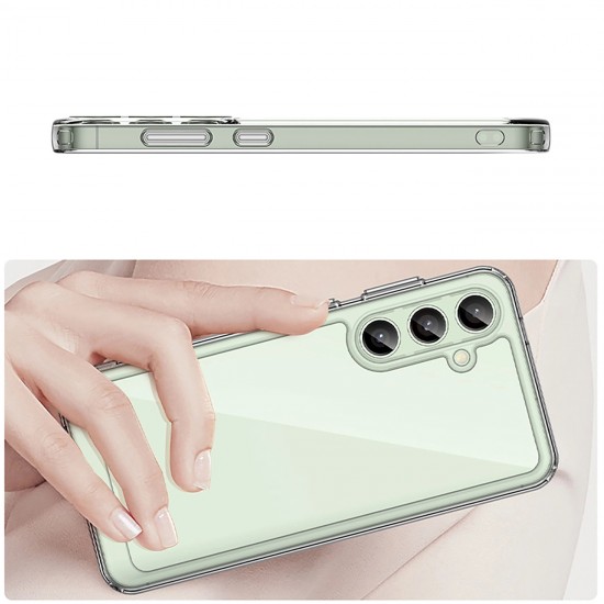 Outer Space Case with Gel Frame for Samsung Galaxy S24 FE - Transparent