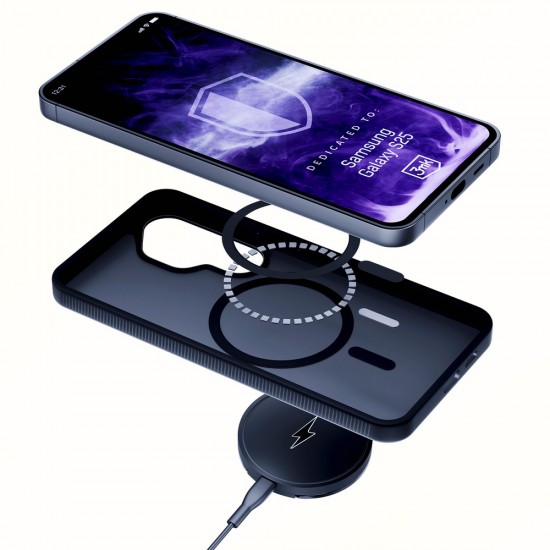 3mk Smoke MagCase for Samsung Galaxy S25 - Black