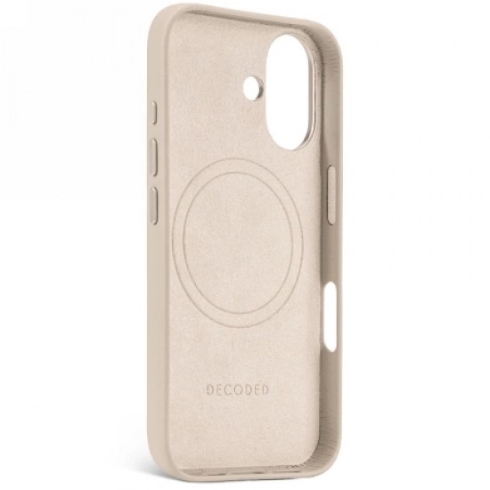 Decoded Leather Backcover with MagSafe for iPhone 16 - beige