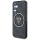 Guess 4G Glitter Triangle Buttons MagSafe case for Samsung Galaxy S25 black