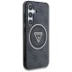 Guess 4G Glitter Triangle Buttons MagSafe case for Samsung Galaxy S25 black