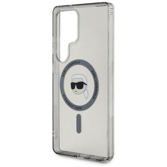 Case Karl Lagerfeld Button Karl Head Printed Logo MagSafe Samsung Galaxy S25 Ultra black