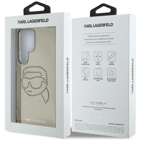 Case Karl Lagerfeld Rhinestones Karl Head Logo Samsung Galaxy S25 Ultra black