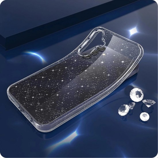 Tech-Protect FlexAir Case for Samsung Galaxy S25 - Clear-Glitter
