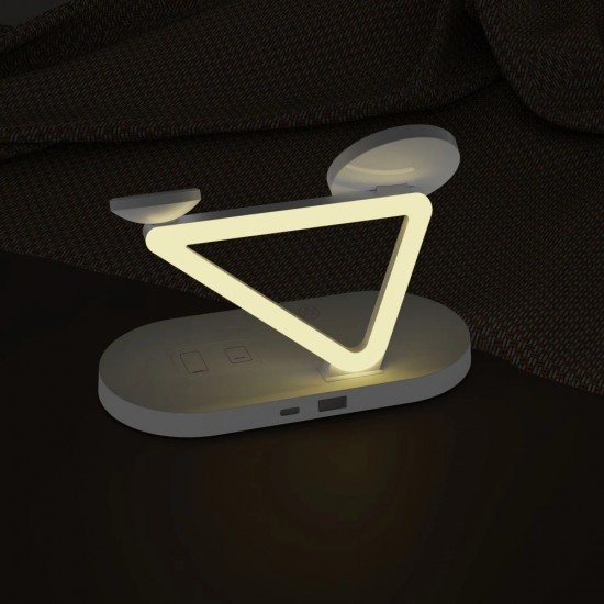 Tech-Protect QI15W-A41 3in1 Wireless Charger with MagSafe for Apple Devices - White