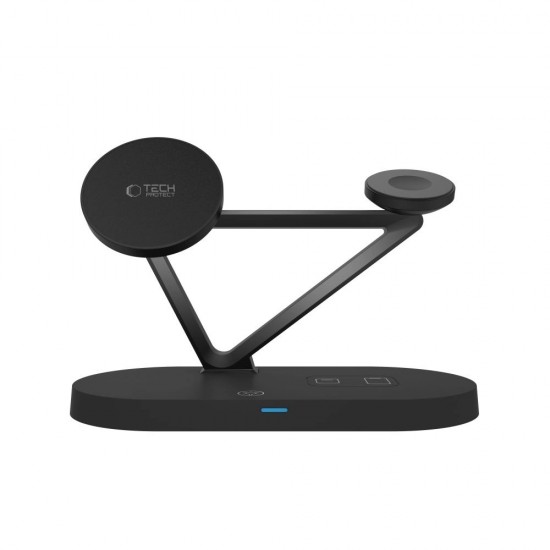 Tech-Protect QI15W-A41 3in1 Wireless Charger with MagSafe for Apple Devices - Black