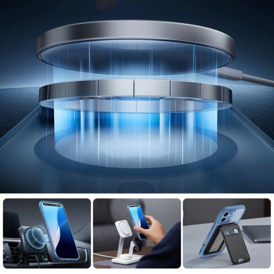 ESR Classic Pro Set Halolock MagSafe case for iPhone 16 - blue