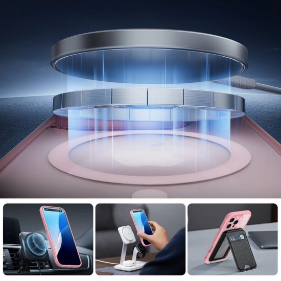 ESR Classic Pro Set Halolock MagSafe Case for iPhone 16 Pro Max - Pink