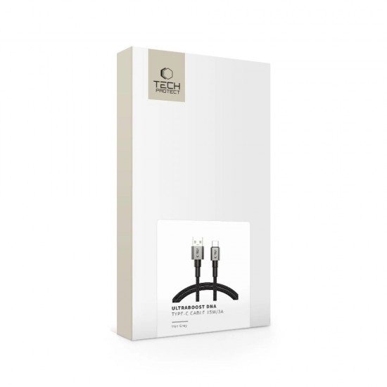 Tech-Protect UltraBoost DNA USB-A / USB-C Cable 15W/3A 100cm - Gray