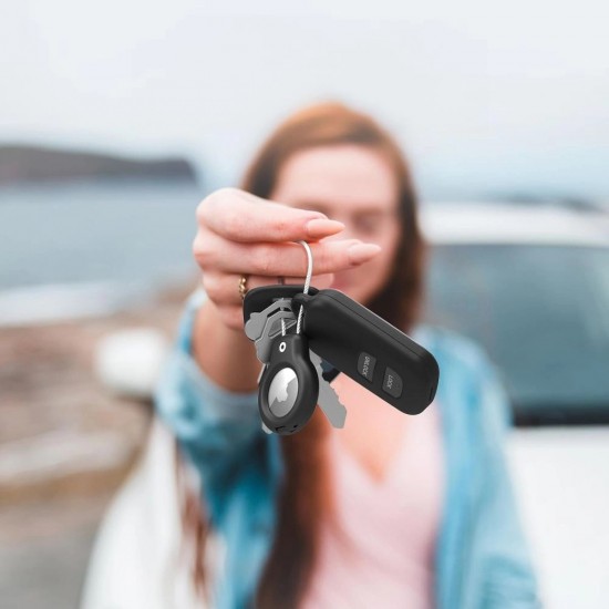 Tech-Protect Rough Vein 2-pack case for Apple AirTag - black