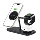 Tech-Protect QI15W-A45 3in1 Wireless Charger with MagSafe for Apple Devices - Black