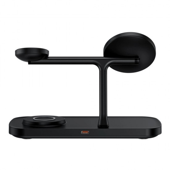 Tech-Protect QI15W-A45 3in1 Wireless Charger with MagSafe for Apple Devices - Black