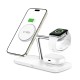 Tech-Protect QI15W-A45 3in1 Wireless Charger with MagSafe for Apple Devices - White