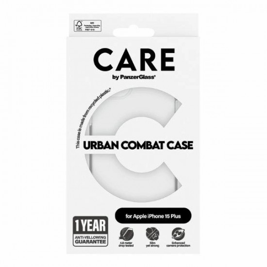 CARE by PanzerGlass Urban Combat Case for iPhone 15 Plus - Clear